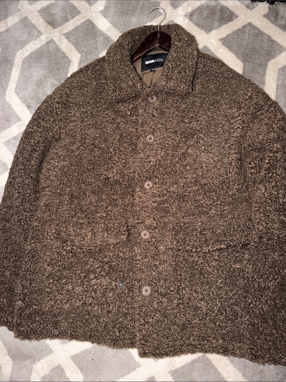 Men’s 2X brown teddy Sherpa jacket